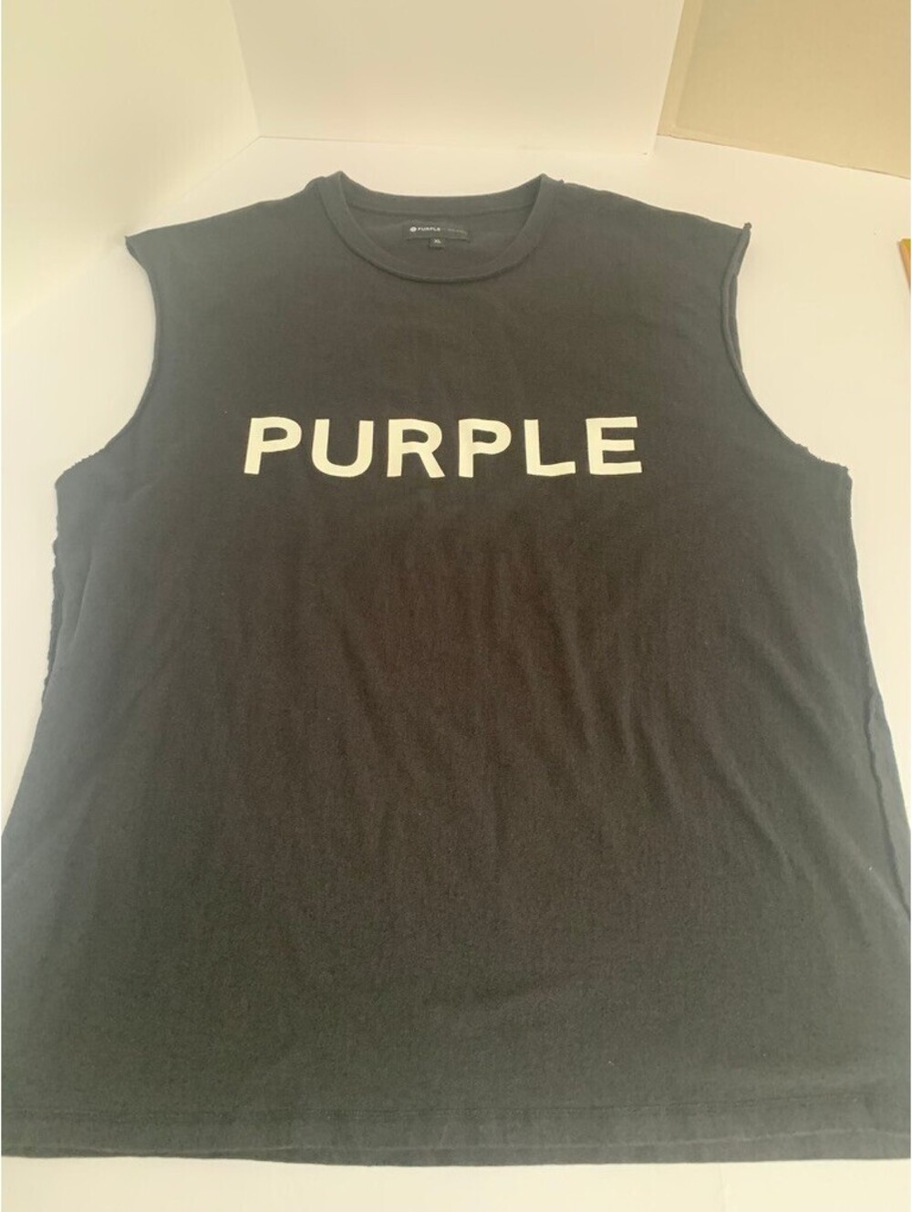 Purple Brand Black Sleeveless Logo Muscle Tee Shirt XL Streetwear